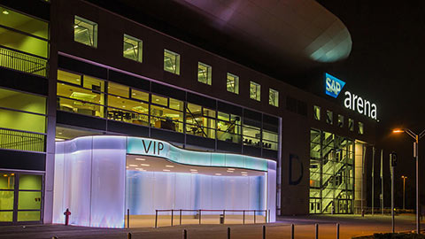 Konstruktiver Glasbau in der SAP Arena Mannheim
