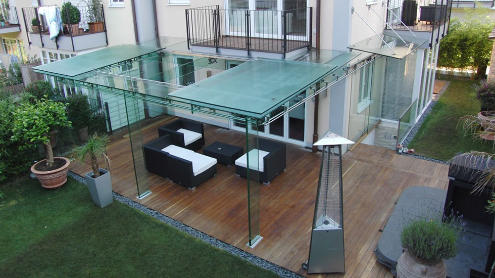 Konstruktiver Glasbau bei einem privaten Wintergarten