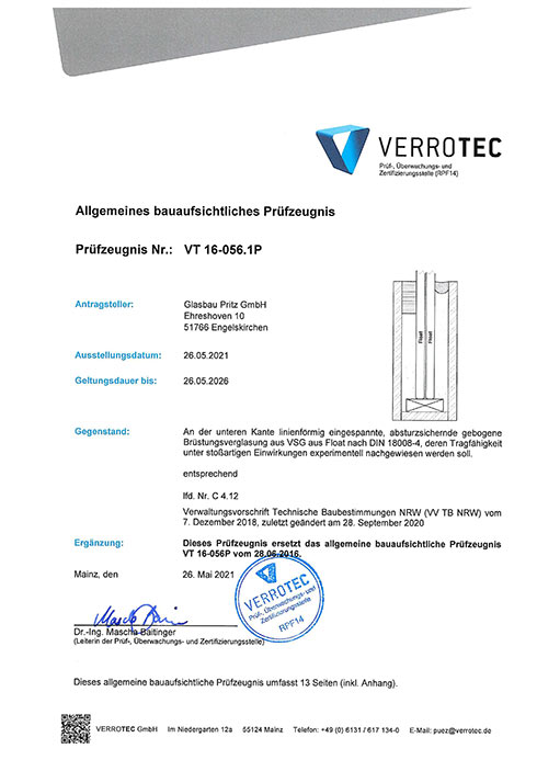 VT-16-056-1P-Glashandel-Pritz-gebogene-Bruestungsverglasung-Float